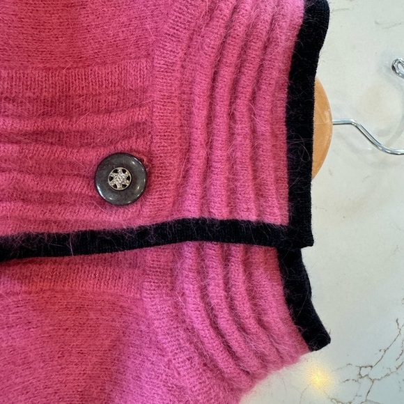 Vintage Tally Ho Angora Rabbit Hair/Lambswool Button Front High Collar Blazer/S - Picture 5 of 14